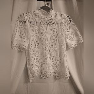 white lace blouse